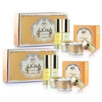 Gold Set Freshy Face เซทถุงทอง เพื่อผิวหน้าขาว ใส เด้ง (5 ชิ้น x 2 ชุด) Gold Set Freshy Face เซทถุงทอง เพื่อผิวหน้าขาว ใส เด้ง (5 ชิ้น x 2 ชุด)