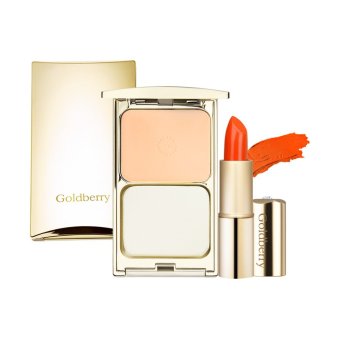Goldberry Japan Goldbery Compact Foundation SPF25 PA++ # 01 ผิวขาว/Goldberry Velvet Lip Color # 23 ส้มแมนดาริน (Set2) Goldberry Japan Goldbery Compact Foundation SPF25 PA++ # 01 ผิวขาว/Goldberry Velvet Lip Color # 23 ส้มแมนดาริน (Set2)