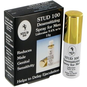 STUD 100 สเปร์ย ชะลอการหลั่ง12 กรัม(1กล่อง) STUD 100 สเปร์ย ชะลอการหลั่ง12 กรัม(1กล่อง)