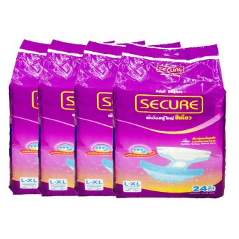 ขายยกลัง! Secure ผ้าอ้อมผู้ใหญ่ size L-XL ( 24 ชิ้น/ถุง ) 4 ถุง/ลัง ขายยกลัง! Secure ผ้าอ้อมผู้ใหญ่ size L-XL ( 24 ชิ้น/ถุง ) 4 ถุง/ลัง