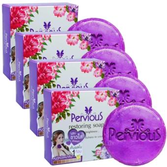 Pervious Restoring Soapเพอร์เวียส สบู่กู้หนังหน้าคืน ไร้สิว ขาวใส100gX4 Pervious Restoring Soapเพอร์เวียส สบู่กู้หนังหน้าคืน ไร้สิว ขาวใส100gX4