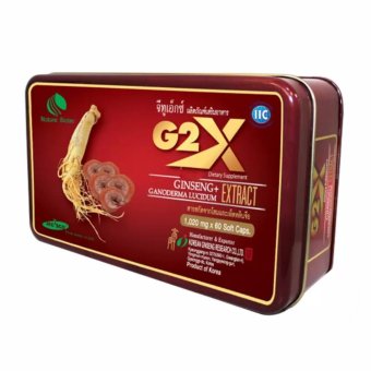 Linhzhimin G2X สารสกัดจากโสมและเห็ดหลินจือ เสริมสร้างภูมิต้านทาน ชะลอความแก่ บำรุงร่างกาย 1,020mg. บรรจุ 60 แคปซูล (1 กล่อง) Linhzhimin G2X สารสกัดจากโสมและเห็ดหลินจือ เสริมสร้างภูมิต้านทาน ชะลอความแก่ บำรุงร่างกาย 1,020mg. บรรจุ 60 แคปซูล (1 กล่อง)