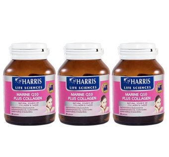 Harris Marine Q10 Plus Collagen แฮร์ริส มารีนคิวเทน พลัส คอลลาเจน 30แคปซูล/กล่อง 3 กล่อง Harris Marine Q10 Plus Collagen แฮร์ริส มารีนคิวเทน พลัส คอลลาเจน 30แคปซูล/กล่อง 3 กล่อง