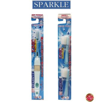 Sparkle แปรงสีฟันสปาร์คเคิล Ionic Toothbrush + หัวแปรง รีฟิว (Refill) (สีฟ้า) Sparkle แปรงสีฟันสปาร์คเคิล Ionic Toothbrush + หัวแปรง รีฟิว (Refill) (สีฟ้า)