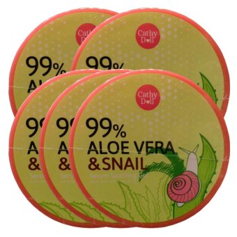 Cathy Doll Aloe vera & snail serum soothing gel ช่วยปลอบประโลมผิวกร้าน ขาดการบำรุงให้กลับมาสดใสมีชีวิตชีวา 300g (5 กระปุก) Cathy Doll Aloe vera & snail serum soothing gel ช่วยปลอบประโลมผิวกร้าน ขาดการบำรุงให้กลับมาสดใสมีชีวิตชีวา 300g (5 กระปุก)