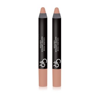 GOLDEN ROSE Matte Lipstick Crayon 3.5g #15 ลิปสติกเนื้อแมตต์ในรูปแบบดินสอ พิกเม้นต์แน่นปิดสีปากแนบสนิท ( 2 ชิ้น ) GOLDEN ROSE Matte Lipstick Crayon 3.5g #15 ลิปสติกเนื้อแมตต์ในรูปแบบดินสอ พิกเม้นต์แน่นปิดสีปากแนบสนิท ( 2 ชิ้น )