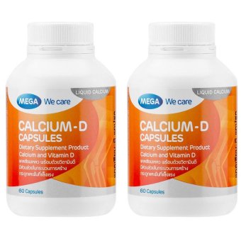 Mega We Care CALCIUM-D 60แคปซูล(2ขวด)แคลเซียม Mega We Care CALCIUM-D 60แคปซูล(2ขวด)แคลเซียม