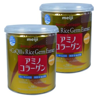 Meiji Amino Collagen + CoQ10 & Rice Germ Extract เมจิ คอลลาเจนผงจากญี่ปุ่น 5000 มก. + โคคิวเท็นและสารสกัดจากจมูกข้าว 200g. (2 กระป๋อง) Meiji Amino Collagen + CoQ10 & Rice Germ Extract เมจิ คอลลาเจนผงจากญี่ปุ่น 5000 มก. + โคคิวเท็นและสารสกัดจากจมูกข้าว 200g. (2 กระป๋อง)