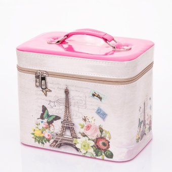 Smartshopping กระเป๋าเครื่องสำอาง ใส่อุปกรณ์แต่งหน้า รุ่นปารีส (สีชมพูเข้ม) Smartshopping กระเป๋าเครื่องสำอาง ใส่อุปกรณ์แต่งหน้า รุ่นปารีส (สีชมพูเข้ม)