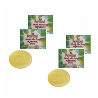 Pervious Marsh Mint Soap สบู่สาระแหน่ รักษาสิว สิวผด สิวอักอักเสบ 60 กรัม (4 ก้อน) Pervious Marsh Mint Soap สบู่สาระแหน่ รักษาสิว สิวผด สิวอักอักเสบ 60 กรัม (4 ก้อน)