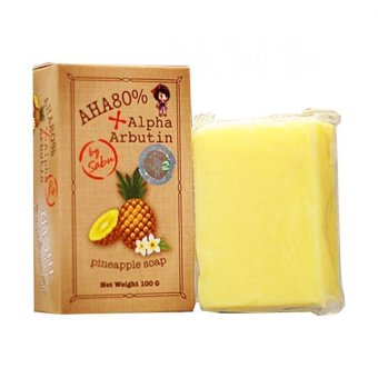 AHA 80% Alpha Arbutin Pineapple Soap Skin สบู่ระเบิดความขาว สูตรสับปะรด 100 กรัม by Sabu Moriarty House (1ก้อน) AHA 80% Alpha Arbutin Pineapple Soap Skin สบู่ระเบิดความขาว สูตรสับปะรด 100 กรัม by Sabu Moriarty House (1ก้อน)