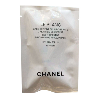 Chanel Le Blanc Light Creator Brightening Makeup Base SPF40 เพื่อให้ผิวหน้ามีความสว่างและเรียบเนียนสมบูรณ์แบบ PA+++ # 10 Rosee ขนาดทดลอง 2.5ml. (1 หลอด) Chanel Le Blanc Light Creator Brightening Makeup Base SPF40 เพื่อให้ผิวหน้ามีความสว่างและเรียบเนียนสมบูรณ์แบบ PA+++ # 10 Rosee ขนาดทดลอง 2.5ml. (1 หลอด)
