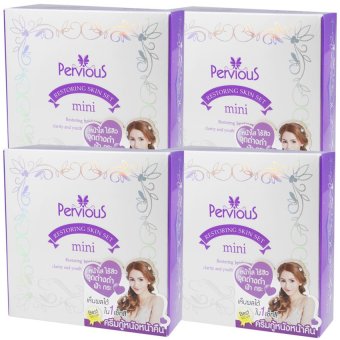 Pervious Restoring Skin Set mini เพอร์เวียส ชุดครีมกู้หนังหน้าคืน หน้าใส ไร้สิว ลดฝ้า กระ จุดด่างดำ (ชุดเล็ก) จำนวน 4 ชุด Pervious Restoring Skin Set mini เพอร์เวียส ชุดครีมกู้หนังหน้าคืน หน้าใส ไร้สิว ลดฝ้า กระ จุดด่างดำ (ชุดเล็ก) จำนวน 4 ชุด