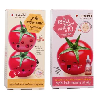 Smooto สมูทโตะ เซตK (เซรั่มมะเขือเทศ+เจลมาส์ค สครับ มะเขือเทศ)x 2 กล่อง Smooto สมูทโตะ เซตK (เซรั่มมะเขือเทศ+เจลมาส์ค สครับ มะเขือเทศ)x 2 กล่อง