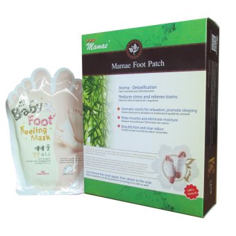 Baby Foot Set Mamae Aroma Detox Foot Patch แผ่นแปะเท้าดีท็อกซ์ ดูดสารพิษ ลดการปวดเมื่อย สร้างภูมิต้านทาน 1 กล่อง + Baby Foot Mask เบบี้ ฟุท มาส์ก เท้านุ่ม 1 ห่อ Baby Foot Set Mamae Aroma Detox Foot Patch แผ่นแปะเท้าดีท็อกซ์ ดูดสารพิษ ลดการปวดเมื่อย สร้างภูมิต้านทาน 1 กล่อง + Baby Foot Mask เบบี้ ฟุท มาส์ก เท้านุ่ม 1 ห่อ