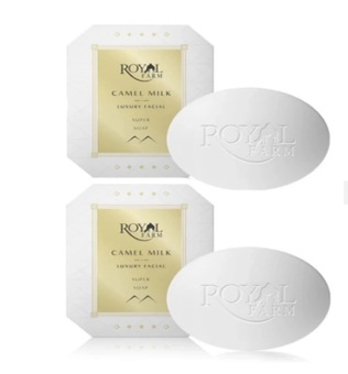 (2 ก้อน x 90 กรัม) ROYAL FARM Camel Milk Luxury Facial Super Soapสบู่ล้างหน้า นมอูฐดูไบ รอยัลฟาร์ม2ก้อน (2 ก้อน x 90 กรัม) ROYAL FARM Camel Milk Luxury Facial Super Soapสบู่ล้างหน้า นมอูฐดูไบ รอยัลฟาร์ม2ก้อน