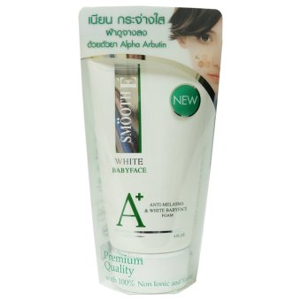 Smooth E Anti-melasma and White Baby Face Foamโฟมล้างหน้า สูตรไม่มีฟอง4.0 OZ (120กรัม) (1หลอด) Smooth E Anti-melasma and White Baby Face Foamโฟมล้างหน้า สูตรไม่มีฟอง4.0 OZ (120กรัม) (1หลอด)