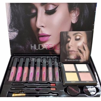 Huda Beauty Liquid Matte Lipstick Set 8 แท่ง + Lip Liner 2 แท่ง + 3D Highlighter Palette สวยครบเซ็ท ขายดีสุดคุ้ม Huda Beauty Liquid Matte Lipstick Set 8 แท่ง + Lip Liner 2 แท่ง + 3D Highlighter Palette สวยครบเซ็ท ขายดีสุดคุ้ม