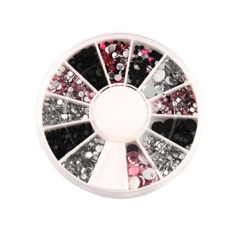 การตกแต่งเล็บสังเคราะห์...4 ขนาดสีดำขาวสีชมพูพราวเพชร การตกแต่งเล็บสังเคราะห์...4 ขนาดสีดำขาวสีชมพูพราวเพชร