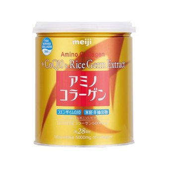 Meiji Amino Collagen CoQ10 & Rice Germ Extract คอลลาเจนผงจากญี่ปุ่น 5000 มก. + โคคิวเท็นและสารสกัดจากจมูกข้าว 200g. (1กระป๋อง) Meiji Amino Collagen CoQ10 & Rice Germ Extract คอลลาเจนผงจากญี่ปุ่น 5000 มก. + โคคิวเท็นและสารสกัดจากจมูกข้าว 200g. (1กระป๋อง)