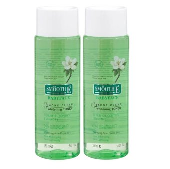 SMOOTH E Acne Clear Whitening Toner 150ml (2 ขวด) เช็ดหน้า กระชุบรูขุมขน SMOOTH E Acne Clear Whitening Toner 150ml (2 ขวด) เช็ดหน้า กระชุบรูขุมขน