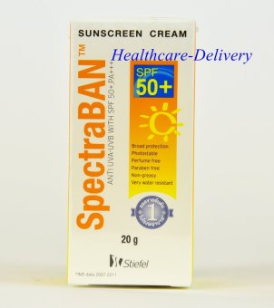 SpectraBan Sunscreen SPF 50ครีมกันแดดสำหรับผิวหน้า(20 g.) (2หลอด) SpectraBan Sunscreen SPF 50ครีมกันแดดสำหรับผิวหน้า(20 g.) (2หลอด)