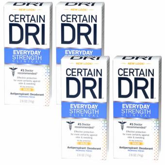 Certain Dri Everyday Strength Clinical Solid ผลิตภัณฑ์ระงับเหงื่อและกลิ่นกาย สูตรทาทุกเช้า ชนิดแท่ง 74g. (4 กล่อง) Certain Dri Everyday Strength Clinical Solid ผลิตภัณฑ์ระงับเหงื่อและกลิ่นกาย สูตรทาทุกเช้า ชนิดแท่ง 74g. (4 กล่อง)
