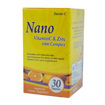 Doctor-C Nano Vitamin C & Zinc ด๊อกเตอร์ ซี นาโนวิตามินซี + ซิงค์ 1000 Complex บรรจุ 30 เม็ด Doctor-C Nano Vitamin C & Zinc ด๊อกเตอร์ ซี นาโนวิตามินซี + ซิงค์ 1000 Complex บรรจุ 30 เม็ด