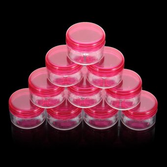 10Pcs เครื่องสำอางแบบพกพา Empty Jar Pot อายแชโดว์แต่งหน้าครีมคอนเทนเนอร์ (Intl) 10Pcs เครื่องสำอางแบบพกพา Empty Jar Pot อายแชโดว์แต่งหน้าครีมคอนเทนเนอร์ (Intl)