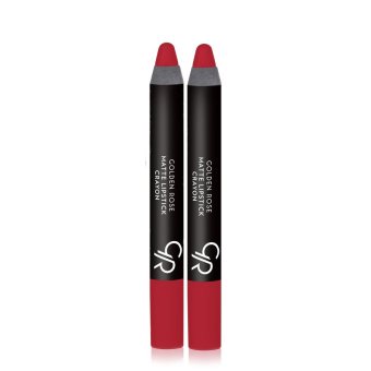 GOLDEN ROSE Matte Lipstick Crayon 3.5g #06 ลิปสติกเนื้อแมตต์ในรูปแบบดินสอ พิกเม้นต์แน่นปิดสีปากแนบสนิท ( 2 ชิ้น ) GOLDEN ROSE Matte Lipstick Crayon 3.5g #06 ลิปสติกเนื้อแมตต์ในรูปแบบดินสอ พิกเม้นต์แน่นปิดสีปากแนบสนิท ( 2 ชิ้น )