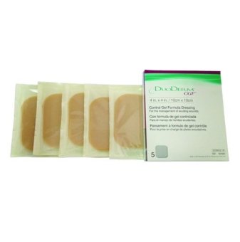 DuoDerm CGF แผ่นแปะแผลกดทับ 10x10 ซม. (4x4 นิ้ว) 5 แผ่น DuoDerm CGF แผ่นแปะแผลกดทับ 10x10 ซม. (4x4 นิ้ว) 5 แผ่น