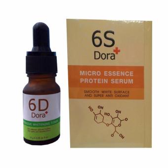 6D Dora โทนเนอร์สลายฝ้า กระ 10g. (1 ขวด) + 6S Dora+ micro essence protein serum 15g. (1 กล่อง) 6D Dora โทนเนอร์สลายฝ้า กระ 10g. (1 ขวด) + 6S Dora+ micro essence protein serum 15g. (1 กล่อง)