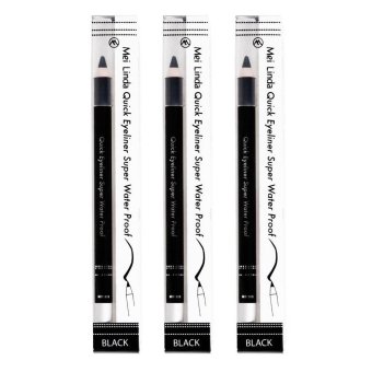 Mei Linda Quick Eyeliner Super Water Proof (Black) - 3 แท่ง Mei Linda Quick Eyeliner Super Water Proof (Black) - 3 แท่ง