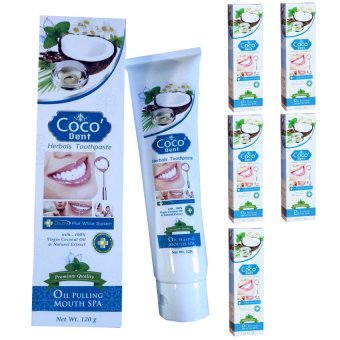 Coco'Dent ยาสีฟัน โคโค่เด็นท์ 120 กรัม - 6 ชุด Coco'Dent ยาสีฟัน โคโค่เด็นท์ 120 กรัม - 6 ชุด
