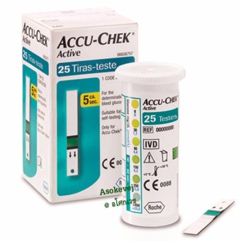 แผ่นวัดน้ำตาล Accu-Chek Active 25 ชิ้น (1กล่อง) แผ่นวัดน้ำตาล Accu-Chek Active 25 ชิ้น (1กล่อง)