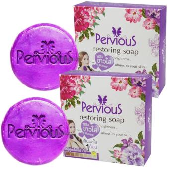 Pervious Restoring Soap เพอร์เวียส สบู่กู้หนังหน้าคืน ไร้สิว ขาวใส100gX2 Pervious Restoring Soap เพอร์เวียส สบู่กู้หนังหน้าคืน ไร้สิว ขาวใส100gX2