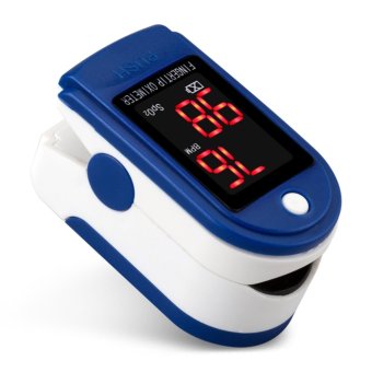 ชีพจรออกซิเจนอิ่มตัวปลายนิ้วเลือด Oximeter SpO2 ดิจิตอลพีอาร์พีตัววัดอัตราการเต้นของหัวใจสีน้ำเงิน ชีพจรออกซิเจนอิ่มตัวปลายนิ้วเลือด Oximeter SpO2 ดิจิตอลพีอาร์พีตัววัดอัตราการเต้นของหัวใจสีน้ำเงิน