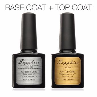 Sapphire Top Coat + Base Coat ท็อปโค้ท + เบสโค้ท เล็บสีเจล Soak Off Gel 7.3ml Sapphire Top Coat + Base Coat ท็อปโค้ท + เบสโค้ท เล็บสีเจล Soak Off Gel 7.3ml