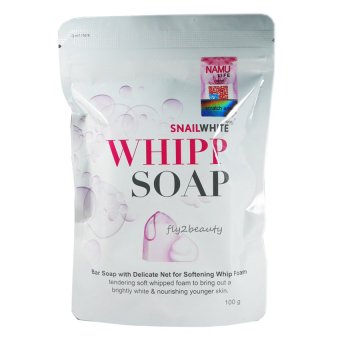 Snail White Whipp Soap สเนลไวท์ วิป โซป สบู่หอยทากสูตรพรีเมี่ยม เพื่อผิวขาว กระจ่างใส ไร้สิว ฝ้า กระ จุดด่างดำ ขนาด 100 กรัม (1 ก้อน) Snail White Whipp Soap สเนลไวท์ วิป โซป สบู่หอยทากสูตรพรีเมี่ยม เพื่อผิวขาว กระจ่างใส ไร้สิว ฝ้า กระ จุดด่างดำ ขนาด 100 กรัม (1 ก้อน)
