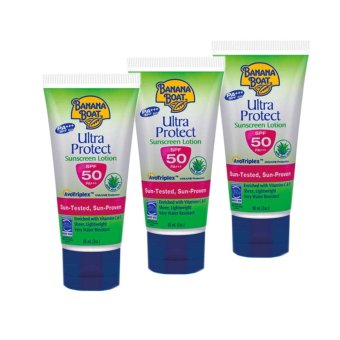 ครีมกันแดดทาตัว บานาน่าโบ๊ท Banana Boat Ultra Protect Sunscreen Lotion SPF50 PA+++ 90ml (3 หลอด) ครีมกันแดดทาตัว บานาน่าโบ๊ท Banana Boat Ultra Protect Sunscreen Lotion SPF50 PA+++ 90ml (3 หลอด)