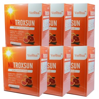 Verena Nutroxsun นูทรอกซ์ซัน ผลิตภัณฑ์เสริมอาหาร (6 กล่อง x10 ซอง) Verena Nutroxsun นูทรอกซ์ซัน ผลิตภัณฑ์เสริมอาหาร (6 กล่อง x10 ซอง)