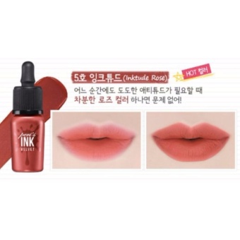 Peripera Peri's Ink Velvet #5 Inktude Rose ลิปทินท์เนื้อแมตต์กำมะหยี่ มอบเม็ดสีแน่น สีคมชัดติดทนนาน ไม่ทิ้งรอยเลอะแม้ในขณะรับประทานอาหาร Peripera Peri's Ink Velvet #5 Inktude Rose ลิปทินท์เนื้อแมตต์กำมะหยี่ มอบเม็ดสีแน่น สีคมชัดติดทนนาน ไม่ทิ้งรอยเลอะแม้ในขณะรับประทานอาหาร
