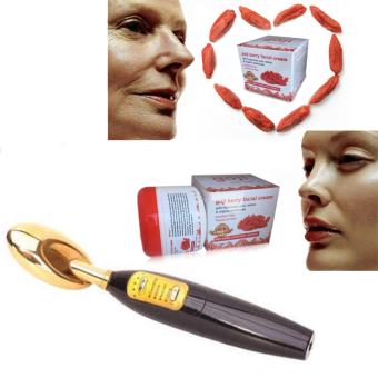 Goji Berry Whitening Facial Cream Active plus ครีมโกจิเบอรี่ลดเลือนริ้วรอย ปรับผิวขาว 113g +Golden-spoon เครื่องทำหน้าช้อนทอง Beauty Instrument รุ่น SD-070G Goji Berry Whitening Facial Cream Active plus ครีมโกจิเบอรี่ลดเลือนริ้วรอย ปรับผิวขาว 113g +Golden-spoon เครื่องทำหน้าช้อนทอง Beauty Instrument รุ่น SD-070G