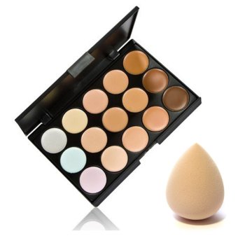 เครื่องสำอางกคอนซิลเลอร์ 15 สี พร้อมฟองน้ำแต่งหน้า เครื่องสำอางกคอนซิลเลอร์ 15 สี พร้อมฟองน้ำแต่งหน้า