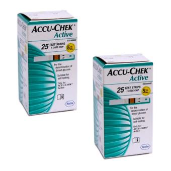 AccuChek Active Test Strips แถบตรวจระดับน้ำตาล แอคทีฟ (25 ชิ้น/กล่อง) 2 กล่อง AccuChek Active Test Strips แถบตรวจระดับน้ำตาล แอคทีฟ (25 ชิ้น/กล่อง) 2 กล่อง