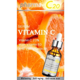 Pharma-C20 เซรั่ม Vitamin C เข้มข้น Serumบำรุงผิวหน้า แก้ปัญหาหลุมสิว รอยดำ รอยแดงจากสิว ปรับผิวขาวเนียนใส ฝ้า กระ จุดด่างดำ ริ้วรอยเหี่ยวย่นก่อนวัย Net weight 15g. Pharma-C20 เซรั่ม Vitamin C เข้มข้น Serumบำรุงผิวหน้า แก้ปัญหาหลุมสิว รอยดำ รอยแดงจากสิว ปรับผิวขาวเนียนใส ฝ้า กระ จุดด่างดำ ริ้วรอยเหี่ยวย่นก่อนวัย Net weight 15g.