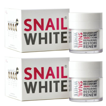 Snail White ครีมบำรุงผิวหน้า ตบแล้วใส ใช้แล้วตึง 50 ml (2 กระปุก) Snail White ครีมบำรุงผิวหน้า ตบแล้วใส ใช้แล้วตึง 50 ml (2 กระปุก)