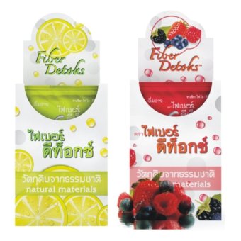 Fiber Detoks ไฟเบอร์ดีท็อก detox ล้างลำไส้ รสเลม่อนและมิกซ์เบอรรี่ ล้างสารพิษในลำไส้ 2 กล่อง (20 ซอง) Fiber Detoks ไฟเบอร์ดีท็อก detox ล้างลำไส้ รสเลม่อนและมิกซ์เบอรรี่ ล้างสารพิษในลำไส้ 2 กล่อง (20 ซอง)