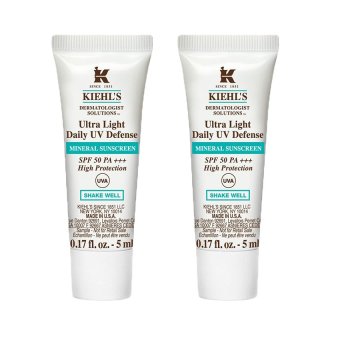 KIEHL'S Ultra Light Daily UV Defense Mineral Sunscreen SPF50 PA+++ ครีมกันแดด สำหรับผิวบอบบางและเป็นสิวง่าย ไม่ทิ้งคราบขาว ไม่อุดตันรูขุมขน 5ml (2 หลอด) KIEHL'S Ultra Light Daily UV Defense Mineral Sunscreen SPF50 PA+++ ครีมกันแดด สำหรับผิวบอบบางและเป็นสิวง่าย ไม่ทิ้งคราบขาว ไม่อุดตันรูขุมขน 5ml (2 หลอด)