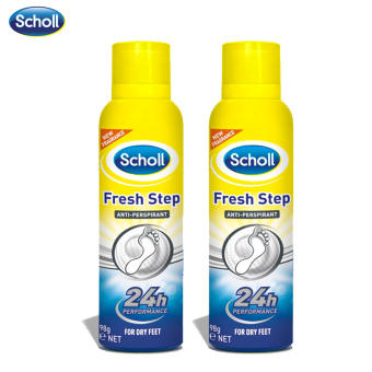Scholl Fresh Step Anti-Perspirant 150ml สกอลล์ แพ็คคู่ถูกกว่า สเปรย์ระงับกลิ่นเท้า 150 มล. Scholl Fresh Step Anti-Perspirant 150ml สกอลล์ แพ็คคู่ถูกกว่า สเปรย์ระงับกลิ่นเท้า 150 มล.
